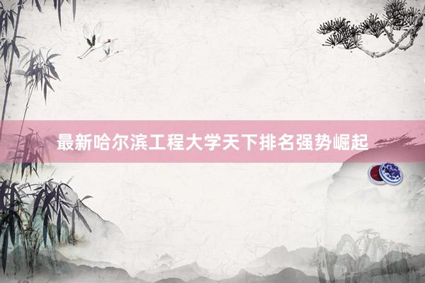 最新哈尔滨工程大学天下排名强势崛起